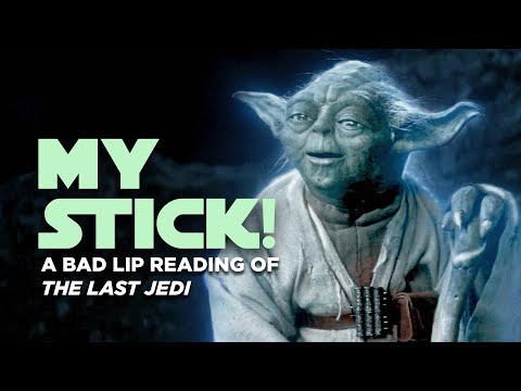 Thumbnail for YouTube: "MY STICK!" — A Bad Lip Reading of The Last Jedi